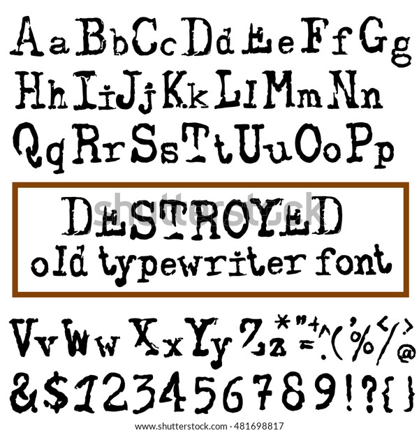 Download Old Typewriter Font Svg Otf Ttf Vintage Font Handwritten Fonts Embroidery Fonts Cricut Silhouette Clipart Wallart Gift Design Supplies Art Collectibles Prints Kromasol Com