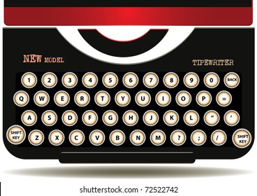 VECTOR Old Typewriter Keyboards