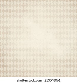 Vector Of Old Vintage Paper Background With Checkered Oktoberfest Pattern