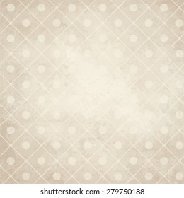 vector of old vintage paper background with points on checkered pattern