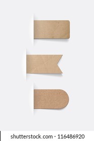 Vector old vintage paper textured tags collection