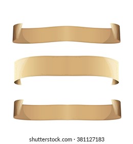 vector old vintage ribbon set. vector ribbon isolated on white