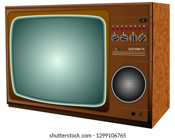 Vector old vintage tv