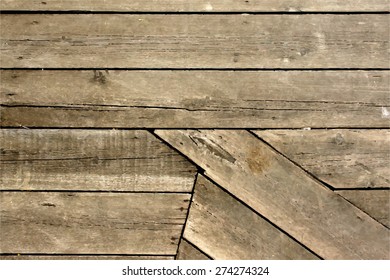 Vector old wooden background