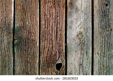 Vector old wooden background