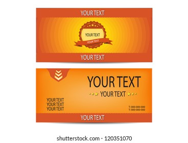 Vector old-style business card
