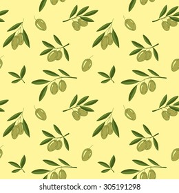 Vector olive background. Seamless pattern