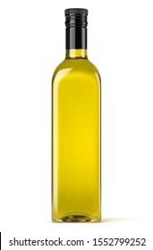 Vector olive oil bottle on white background