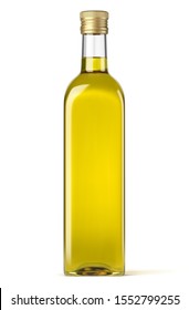 Vector Olive Oil Bottle On White Background