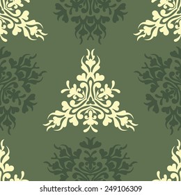 Vector olive royal spring seamless background