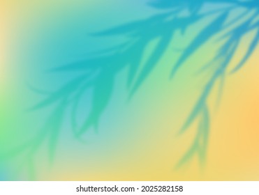 Vector Olive Tree Branch with Leaves on Gradient Background. Decorative Illustration for Post and Posters. Realistic Overlay Effect