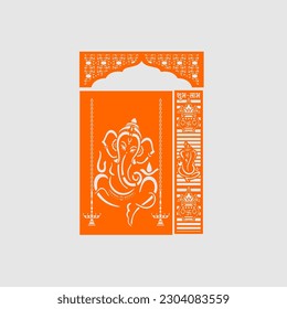 vector om jaali with a square for mandir decoration for cnc cutting
swastika, Ganesh, deep with welcome Kaman frame.