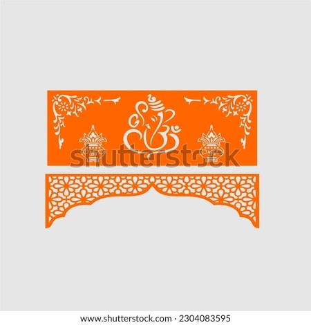 vector om jaali with a square for mandir decoration for cnc cutting
swastika, Ganesh, deep with welcome Kaman frame.