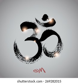 Vector: Om Symbol With Brushwork