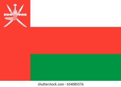 Vector Oman flag, Oman flag illustration, Oman flag picture, Oman flag image