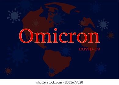 Vektor - Omicron (B.1.1.529): SARS-CoV-2-Variante des Problems. Gesundheitswesen, medizinisches Konzept.