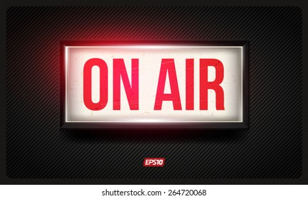 On Air Red Vector Icon Stock Illustration - Download Image Now - On Air  Sign, Broadcasting, Horizontal - iStock