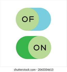 vector on of button symbol for app display