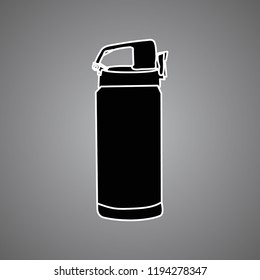 vector, on gray background, thermoss, icon, silhouette