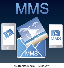 Vector On line Messaging Elements And Smartphones