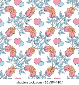 Vector sobre el tema del amor. Hermoso patrón abstracto con San Valentín para el diseño decorativo. Elemento de logotipo para ilustración de boda. Diseño de época. Tarjeta de felicitación