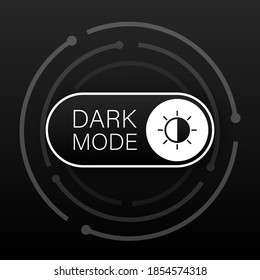 Vector On Off Switch. Dark and Light Mode Switcher for Phone Screens. Toggle Element for Mobile App.