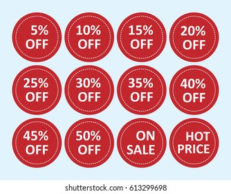 vector of  on sale tags