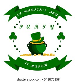 Vector on theme big colored set different types shamrock clover to Patrick day. Shamrock clover pattern consisting of collection accessory holiday Patrick day. Shamrock clover on celebrate Patrick day