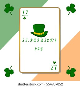 Vector on theme big colored set different types shamrock clover to Patrick day. Shamrock clover pattern consisting of collection accessory holiday Patrick day. Shamrock clover on celebrate Patrick day