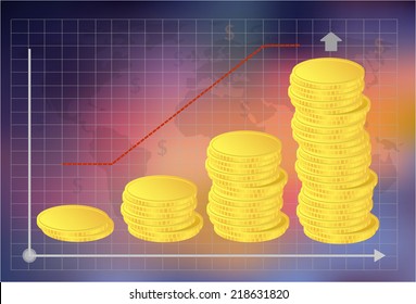Vector it on a theme of business with cents