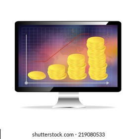 Vector it on a theme of business with cents