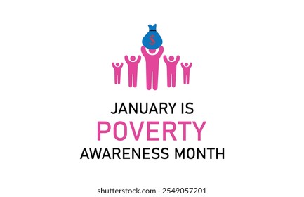 Vector On The Theme Of Poverty Awareness Month,,Observed Each Year During January Design Cards ,Or Design Poster,
