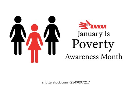 Vector On The Theme Of Poverty Awareness Month,,Observed Each Year During January Design Cards ,Or Design Poster,