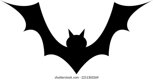 Vector On Transparent Background Of A Bat. Black Silhouette Of Murielago. Decoration For Halloween. Trick Or Treat. Scary Animal.