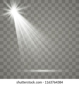 Vector on transparent background. Light sources, concert lighting, spotlights. Concert spotlight.