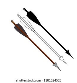 vector, on white background, arrow for bow