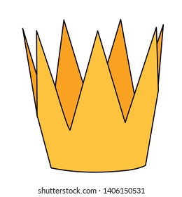 vector, on a white background, a golden crown, isolated
