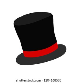 vector, on a white background. men's top hat