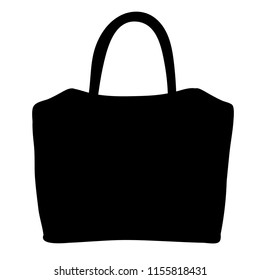 vector, on white background, silhouette bag ladies