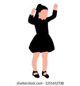 vector on white background silhouette of a child