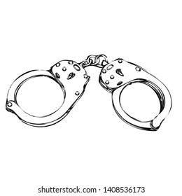 Handcuffs Drawing Images, Stock Photos & Vectors | Shutterstock