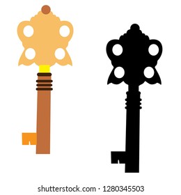 vector on a white background vintage key