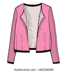 vector on a white background women's jacket