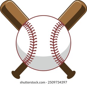 Vector of One Baseball Illustration