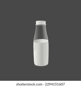 Vector one bottle of white Milk