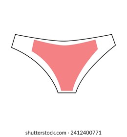 Vector One continuous line art drawing of women's panties isolated on white background minimal