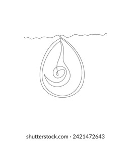 Vector one continuous line drawing of water isolated on white background minimal stroke illustration