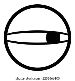 vector one eye is glancing sideways