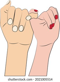 agarrar la mano de un dedo vector