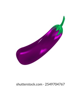 vector of one ripe eggplant